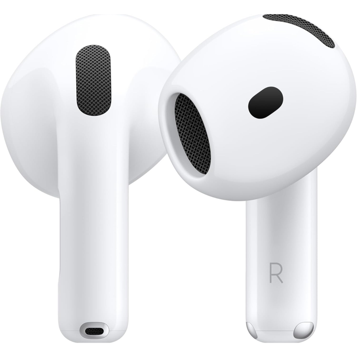 AirPods 4 Wireless Earbuds, Bluetooth Headphones, with Active Noise Cancellation, Adaptive Audio, Transparency Mode, Personalized Spatial Audio, USB-C Charging Case, Wireless Charging, H2 Chip