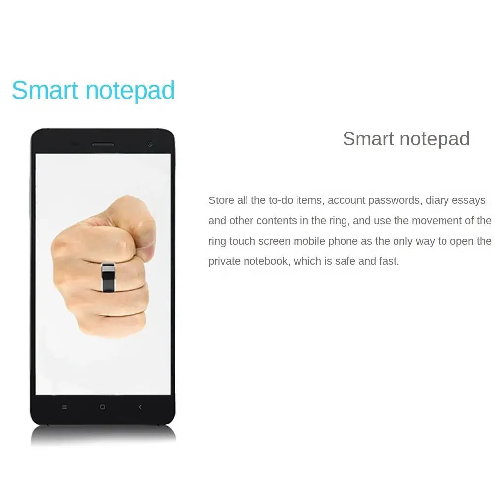 Multifunctional NFC Smart Ring Stainless Steel Magic Wear NFC Finger Ring Waterproof Wearable Connect for Android Phone Men