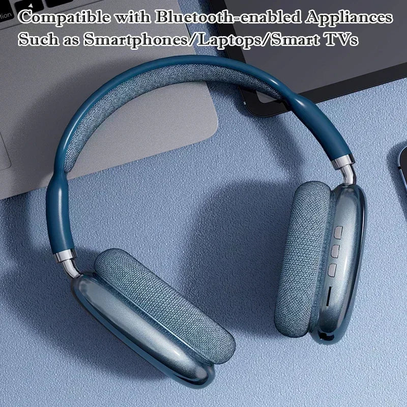 New Air Max P9 Pro Wireless Bluetooth Headphones Hifi Stereo Noise Cancelling Waterproof Mic Pods Over Ear Sports Gaming Headset