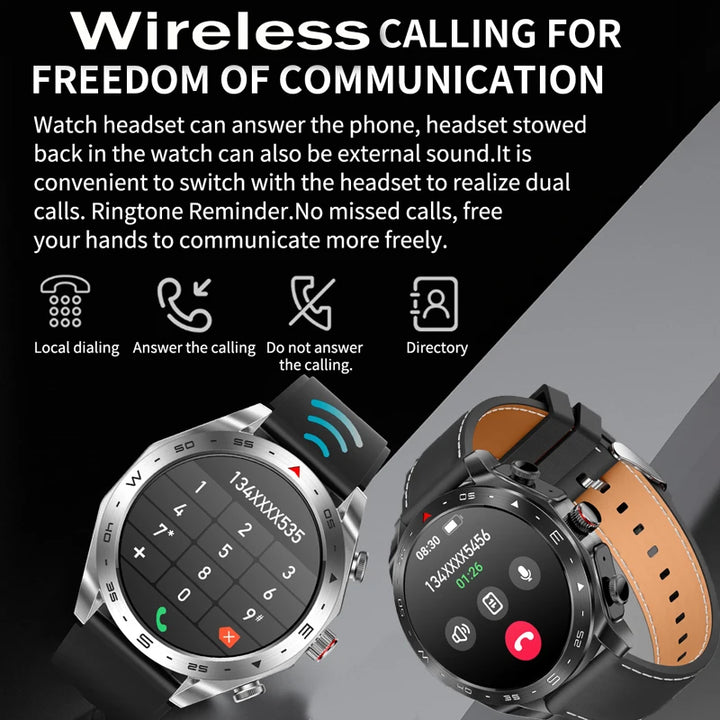 GEJIAN Earphones Smart Watch 2-in-1 Wireless Bluetooth Dual Earphones Connection Communication Mobile Fitness Sports Smart Watch