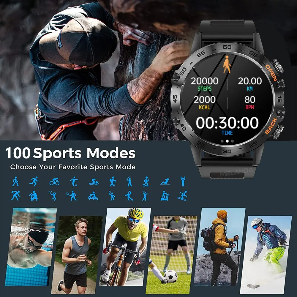 MELANDA K52 Smart Watch. This feature-packed smartwatch empowers you to track your health, stay connected, and manage your daily tasks with ease.