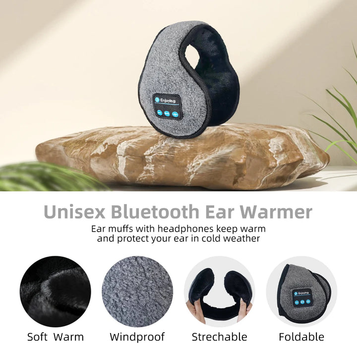 wireless headband Bluetooth Ear Muffs for Men and Women, Winter Thick Casual Cap