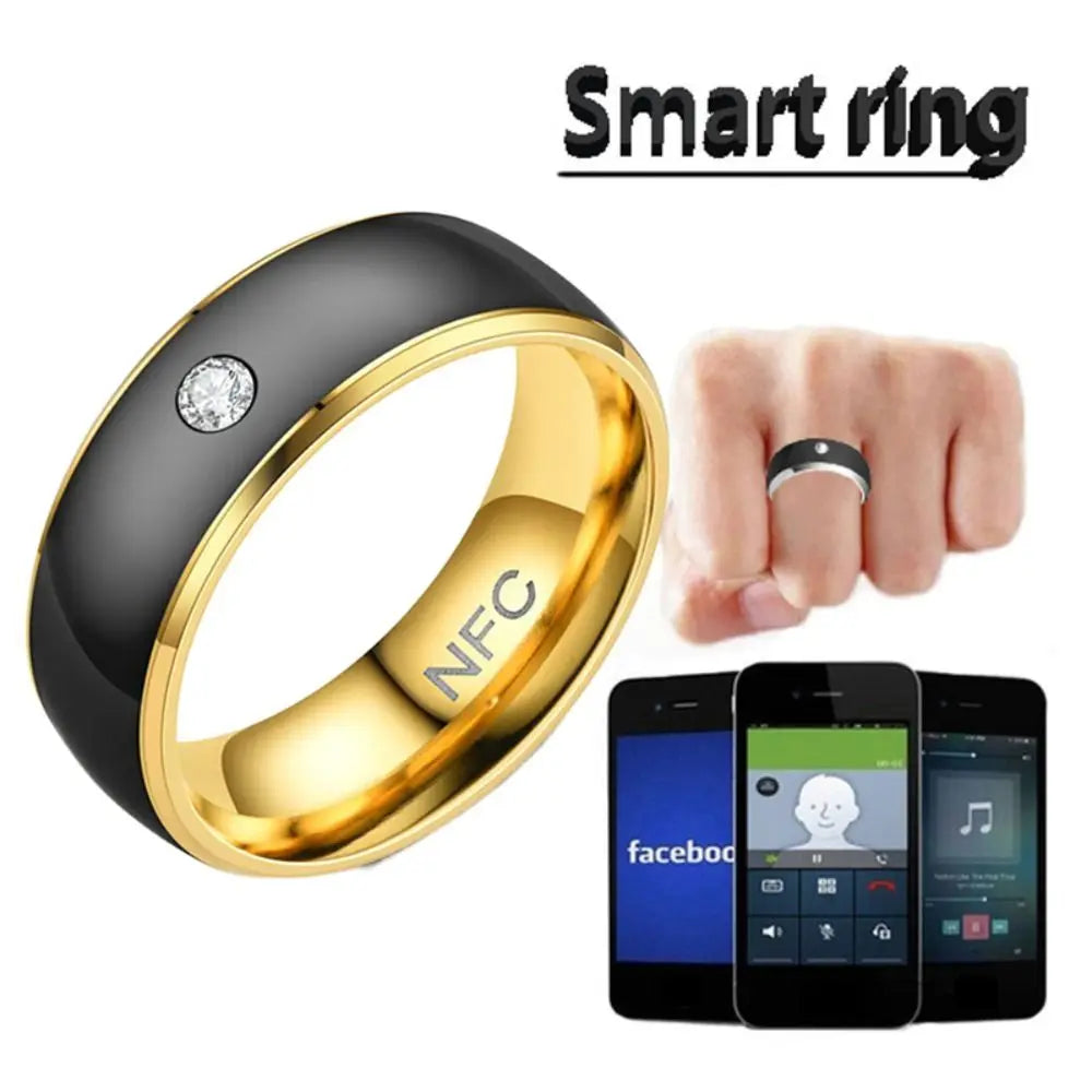 Multifunctional NFC Smart Ring Stainless Steel Magic Wear NFC Finger Ring Waterproof Wearable Connect for Android Phone Men