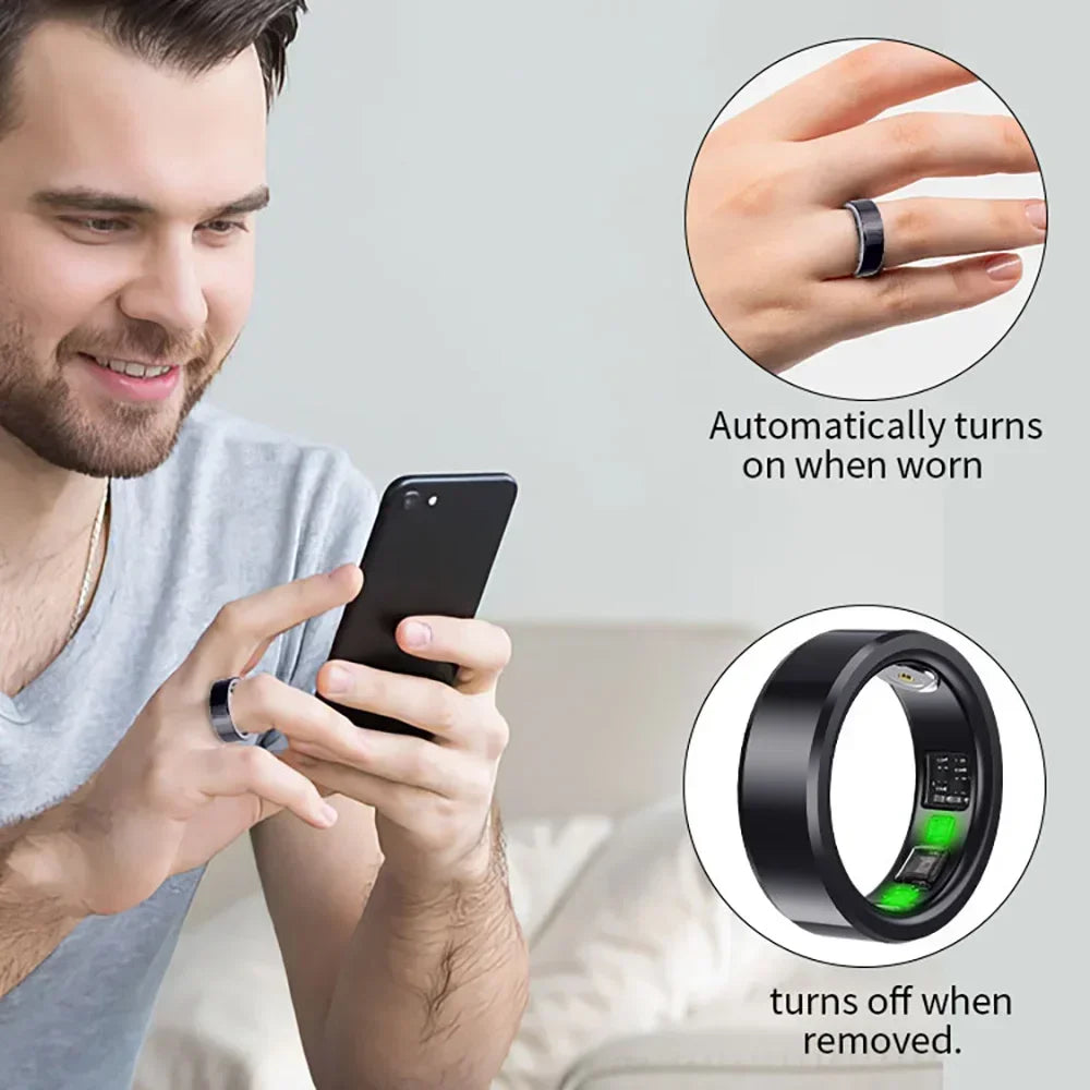 Explore the Discover the Health and Smart Fashion Rings, a stylish health tracker for men and women. Monitor heart rate, blood oxygen, and body temperature with this advanced smart ring. Shop now for a fashionable and functional health monitoring solution!, designed for both men and women. Monitor heart rate, blood oxygen levels, and body temperature with this stylish and advanced health tracker. Shop now for the perfect blend of fashion and function!