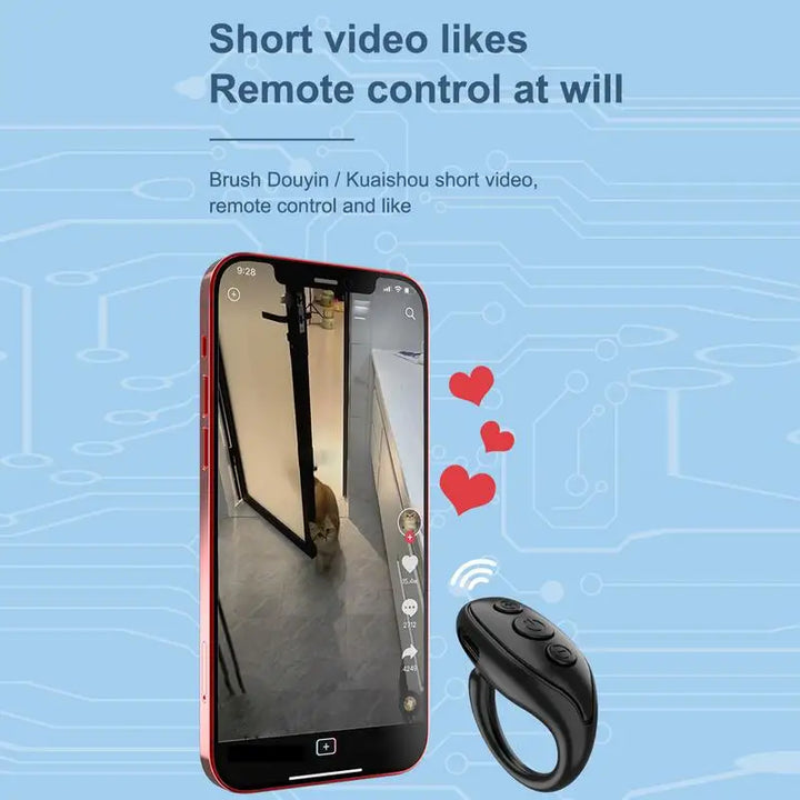 Enhance your phone experience with the Bluetooth 5.3 Fingertip Rings Remote Control. Ideal for taking selfies, turning pages, flipping videos, and controlling TikTok and phone apps. Easy to use and portable. Shop now!