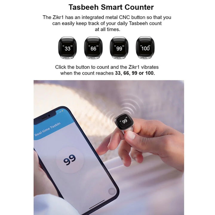 Smart Tally Counter for Muslims Zikr Ring Digital Tasbih Counter 5 Prayer Islamic Muslim Eid Gift