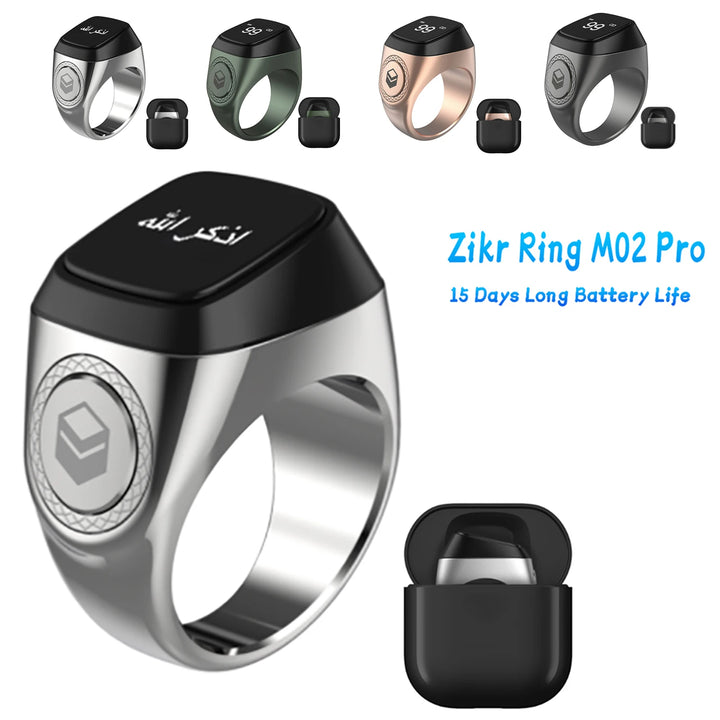 Smart Tally Counter for Muslims Zikr Ring Digital Tasbih Counter 5 Prayer Islamic Muslim Eid Gift