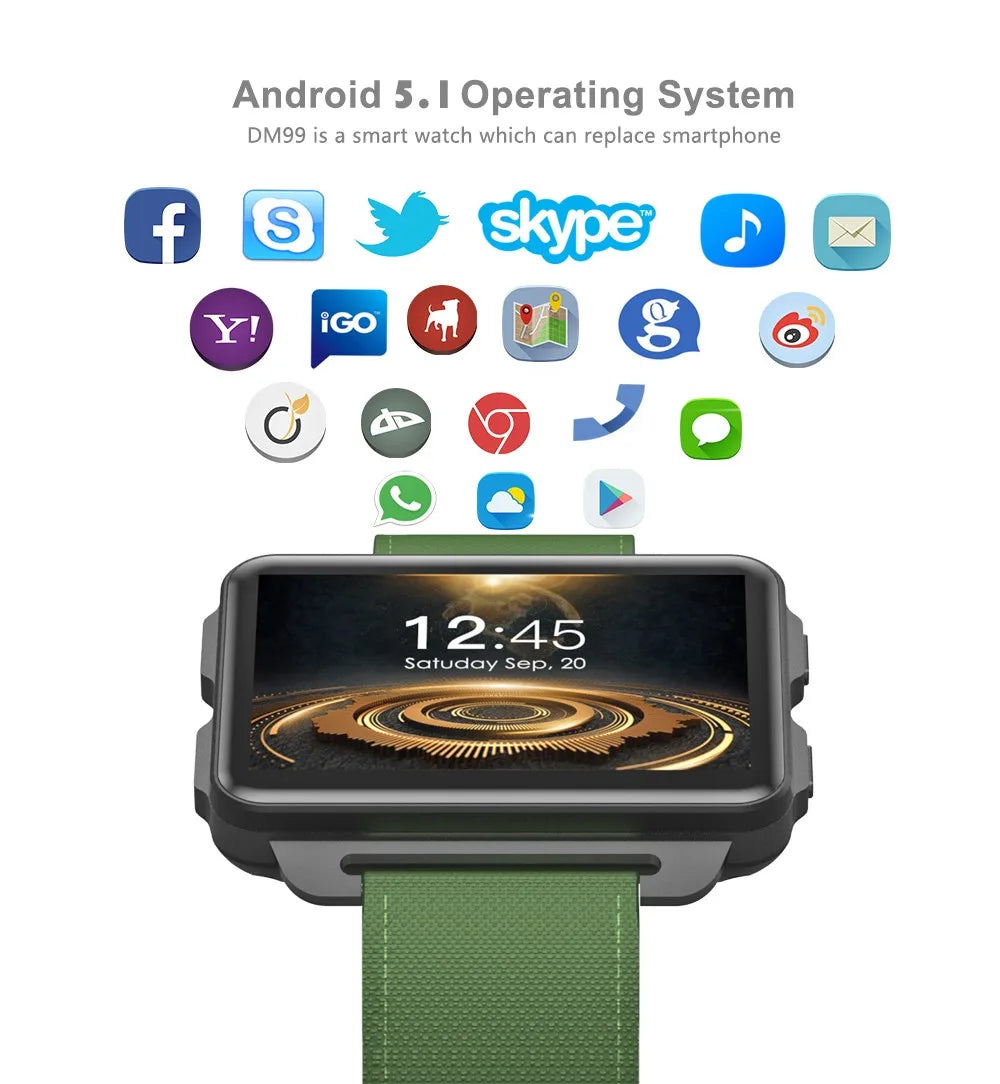 image of New Heavy Duty Smart Watch DM99 with Camera