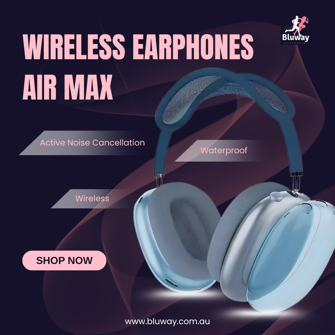 This is an image of Wireless Earphones Air max Headphones Earbuds ANC Noise Cancellation Spatial Audio Top Version Max Headphone